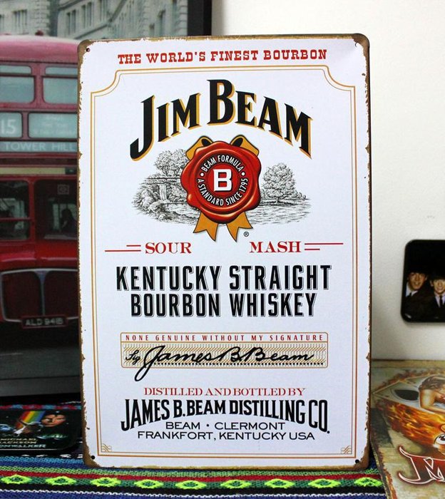 Табличка "Реклама Jim Beam" - купить Картины по цене 590