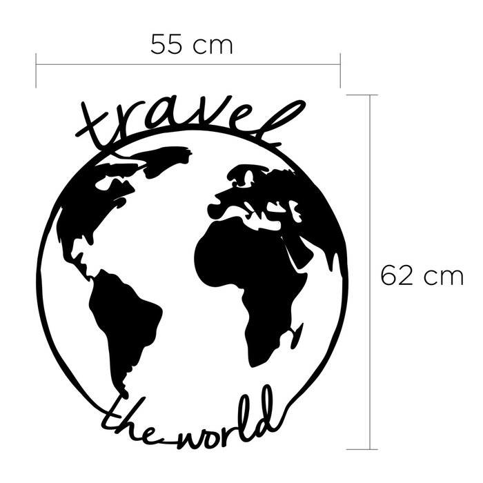 Панно Wall Sulpture Travel the World черного цвета - лучшие Декор стен в INMYROOM Панно Wall Sulpture Travel the World черного цвета - лучшие Декор стен в INMYROOM