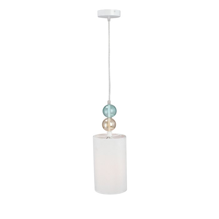 Подвесной светильник V2892-0/1S (ткань, цвет белый) - лучшие Подвесные светильники в INMYROOM