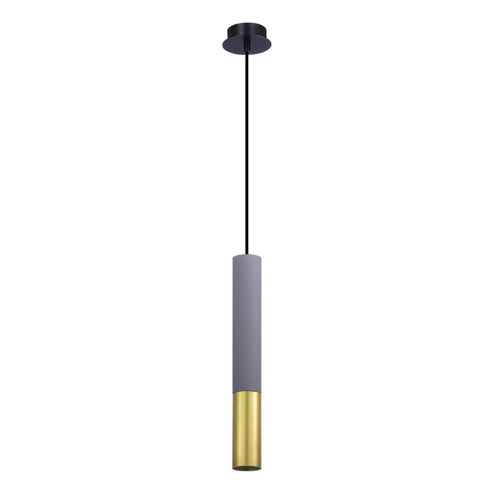 Светильник подвесной Concrete серо-золотого цвета - купить Подвесные светильники по цене 8510.0
