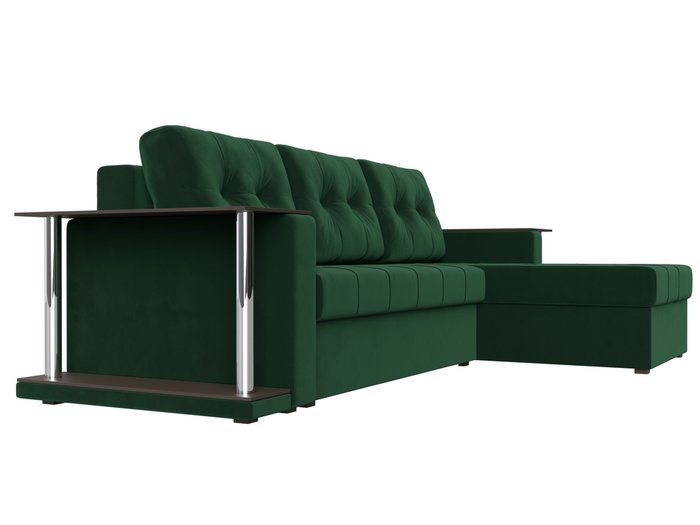 Угловой диван-кровать Даллас зеленого цвета - лучшие Угловые диваны в INMYROOM