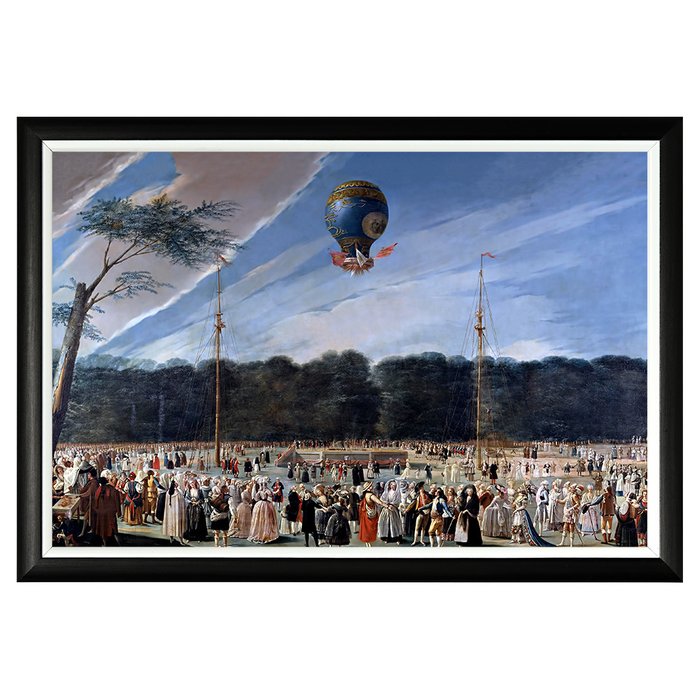 Картина Взлет воздушного шара в раме из полистирола