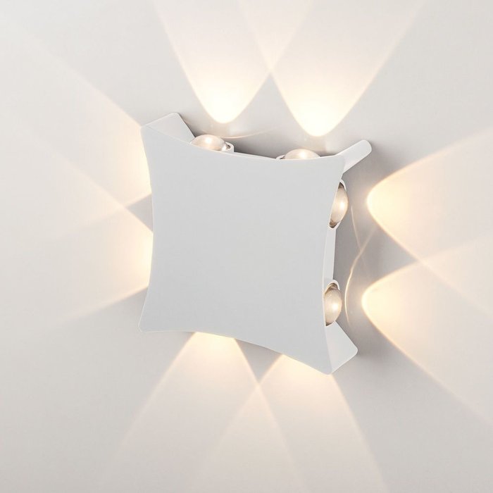 Настенній светодиодный светильник Белый белого цвета - лучшие Настенные уличные светильники в INMYROOM