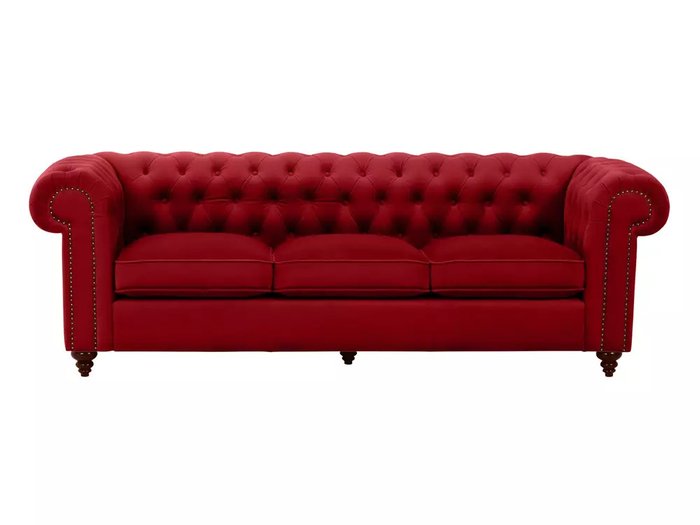 Диван Chester Classic красного цвета Диван Chester Classic красного цвета