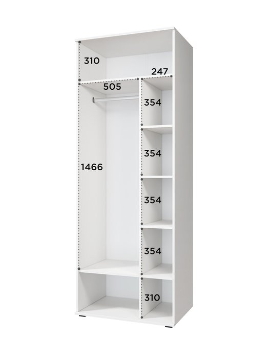 Шкаф Эмилия белого цвета - лучшие Шкафы распашные в INMYROOM