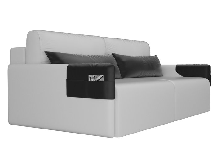 Прямой диван-кровать Армада белого цвета (экокожа) - лучшие Прямые диваны в INMYROOM