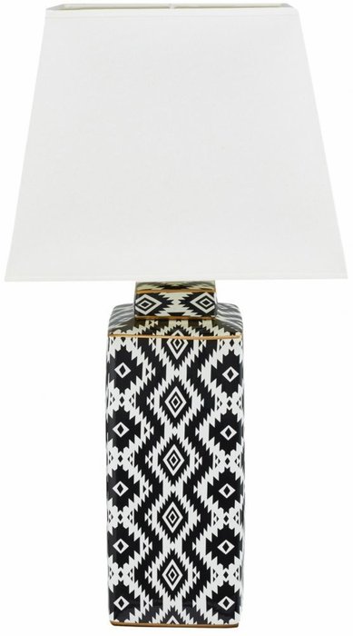 Керамическая настольная лампа с белым абажуром - купить Настольные лампы по цене 17810.0