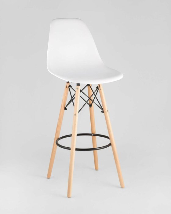 Стул барный белого цвета - купить Барные стулья по цене 5990.0