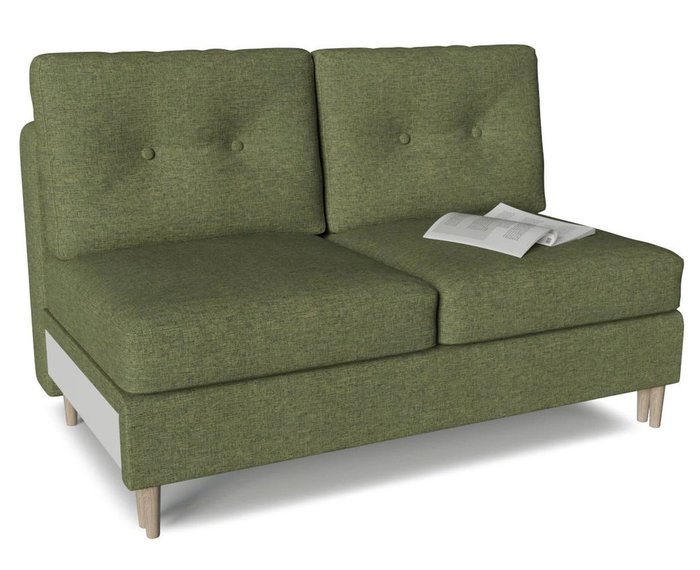 Модуль диван-кровати двухместный Белфаст зеленого цвета