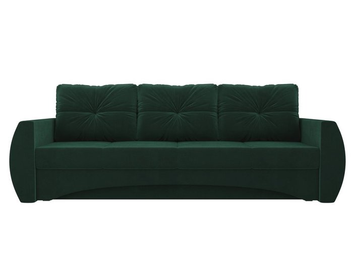 Прямой диван-кровать Сатурн зеленого цвета - купить Прямые диваны по цене 42990.0