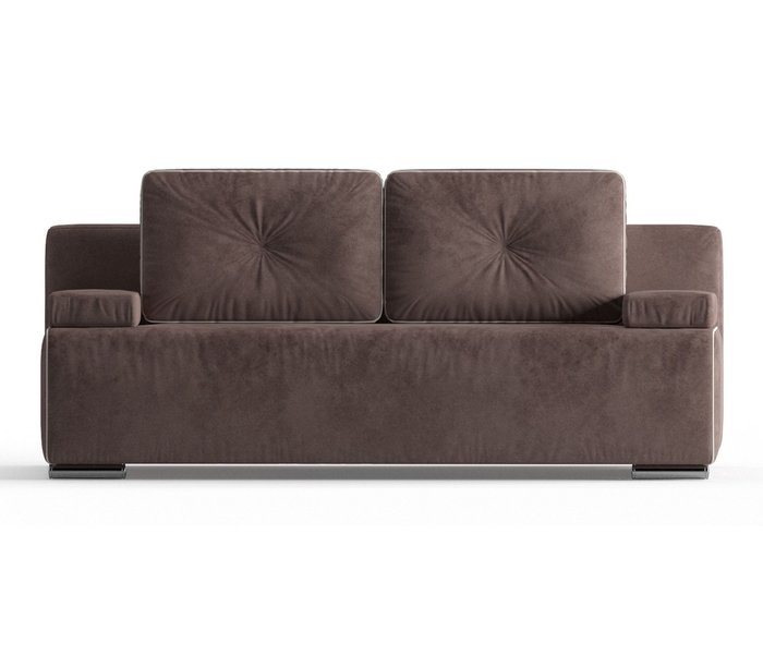 Диван-кровать Роклин в обивке из велюра светло-коричневого цвета - купить Прямые диваны по цене 29490.0
