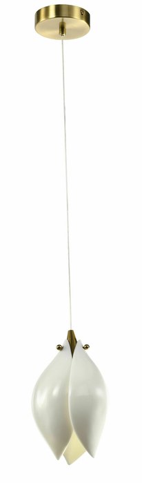 Светильник подвесной Dalin бело-золотого цвета - купить Подвесные люстры по цене 10580.0