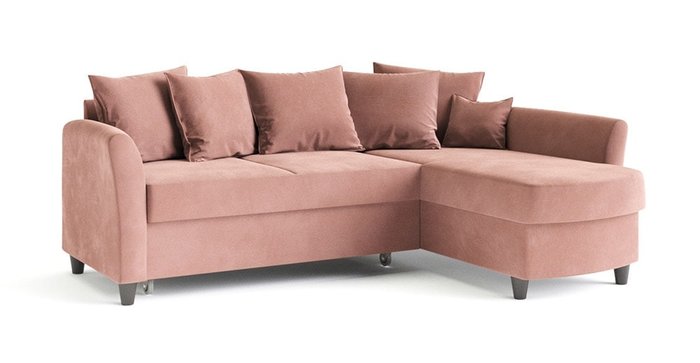Угловой диван-кровать Катарина розового цвета - купить Угловые диваны по цене 69097.0