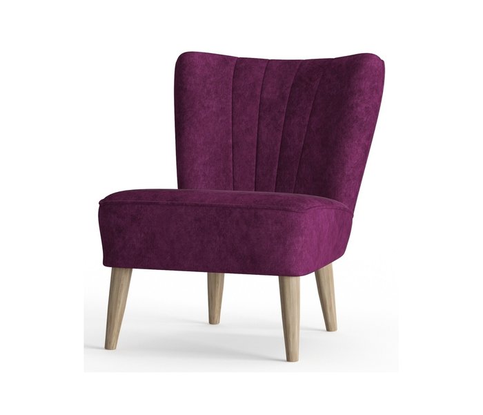 Кресло Пальмира в обивке из вельвета фиолетового цвета