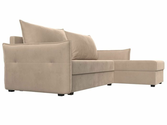 Угловой диван-кровать Лига 004 бежевого цвета угол правый  - лучшие Угловые диваны в INMYROOM