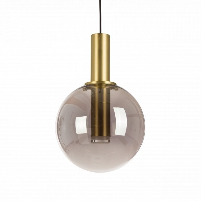 Подвесной светильник Glazgo с плафоном из стекла дымчатого цвета 