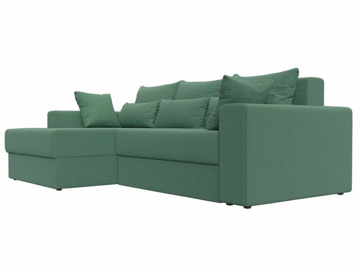 Угловой диван-кровать Майами зеленого цвета левый угол - лучшие Угловые диваны в INMYROOM