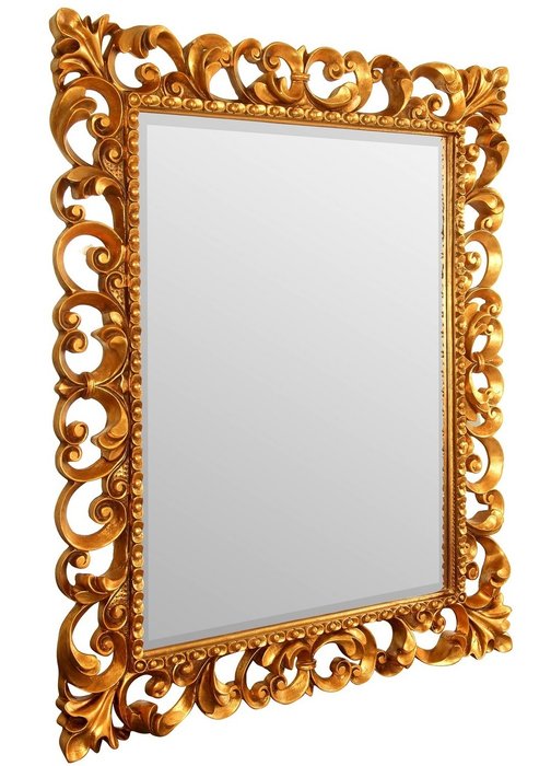 Настенное Зеркало  Bristol Gold в резной раме   - купить Настенные зеркала по цене 32000.0