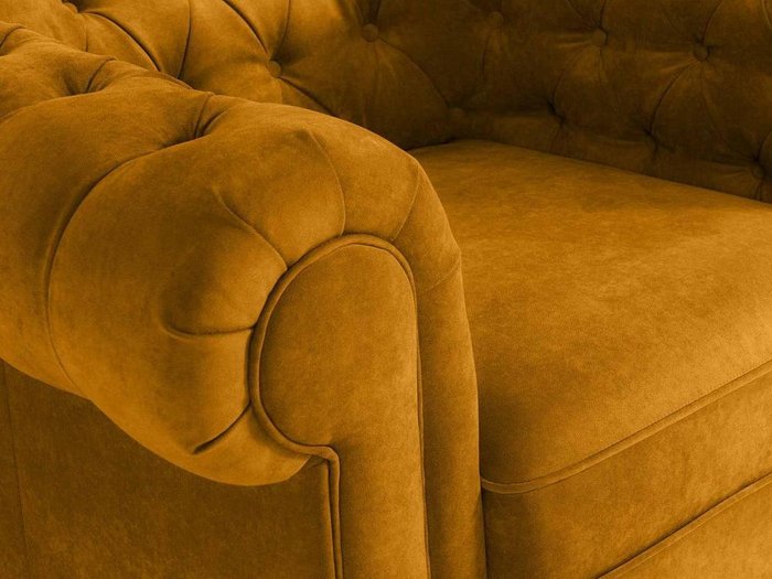 Кресло Chesterfield горчичного цвета - лучшие Интерьерные кресла в INMYROOM
