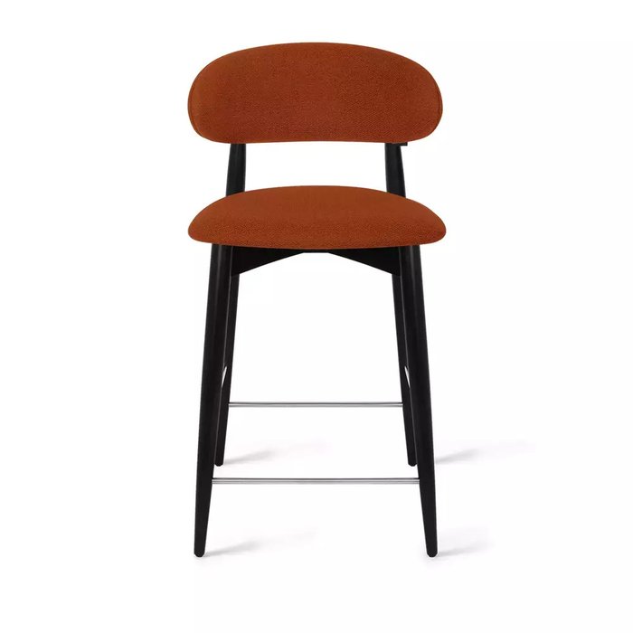 Полубарный стул Paolo черно-коричневого цвета - купить Барные стулья по цене 28918.0
