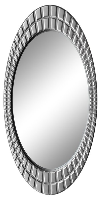 Настенное зеркало Грид Серебро металлик (S)
