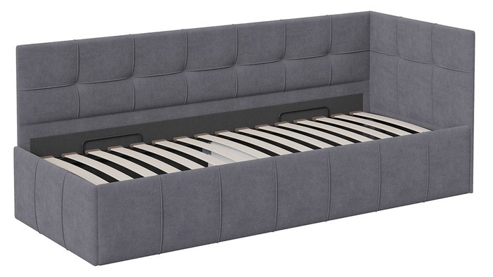 Кровать Грей 80х200 серого цвета с подъемным механизмом - купить Кровати для спальни по цене 27999.0