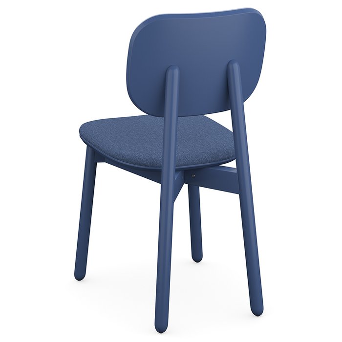 Стул Saga с сидением в обивке из рогожки синего цвета - лучшие Обеденные стулья в INMYROOM