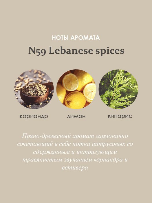 Ароматический диффузор в стеклянном флаконе №59 Lebanese spices - лучшие Ароматы для дома в INMYROOM