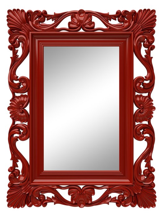 Напольное зеркало Дэгни красного цвета