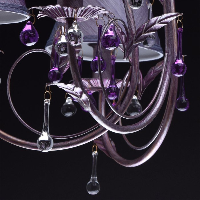 Подвесная люстра Федерика с фиолетовыми абажурами - лучшие Подвесные люстры в INMYROOM