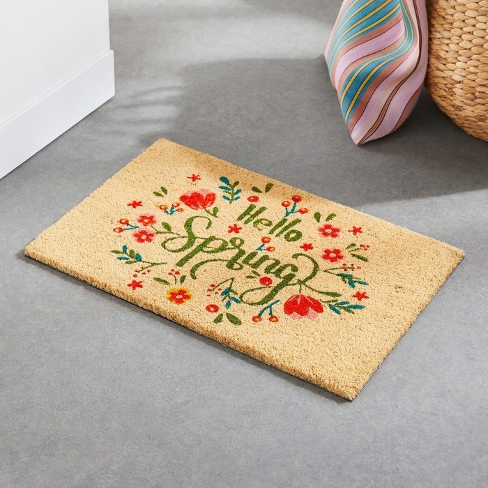 Коврик придверный Hello spring Thiam 40x60 бежевого цвета - купить Придверные коврики по цене 1497.0 Коврик придверный Hello spring Thiam 40x60 бежевого цвета - купить Придверные коврики по цене 1497.0