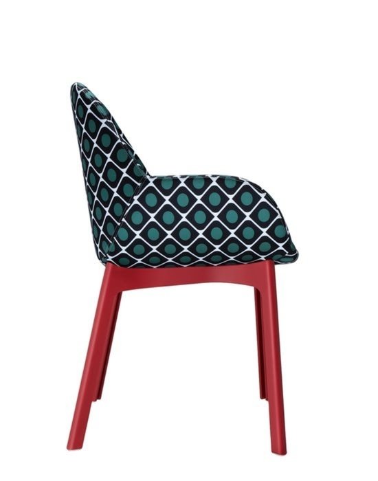 Стул Clap Double J. Olive зеленый с красными ножками - купить Обеденные стулья по цене 82800.0