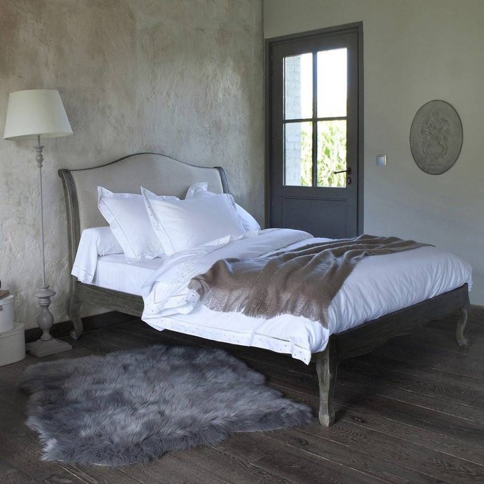 Кровать с сеткой Janel 140х190 бежевого цвета - купить Кровати для спальни по цене 79274.0