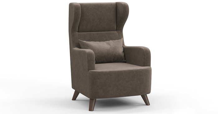 Кресло для отдыха Меланж коричневого цвета