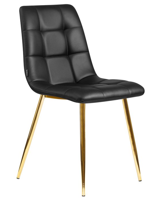 Стул обеденный черного цвета с золотыми ножками - купить Обеденные стулья по цене 6600.0