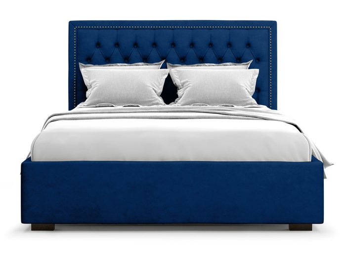 Кровать Orto без подъемного механизма 160х200 синего цвета