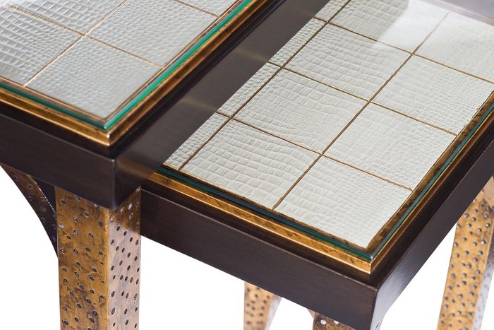 Комплект из 2-х журнальных столов с ударопрочным стеклом - купить Кофейные столики по цене 29900.0