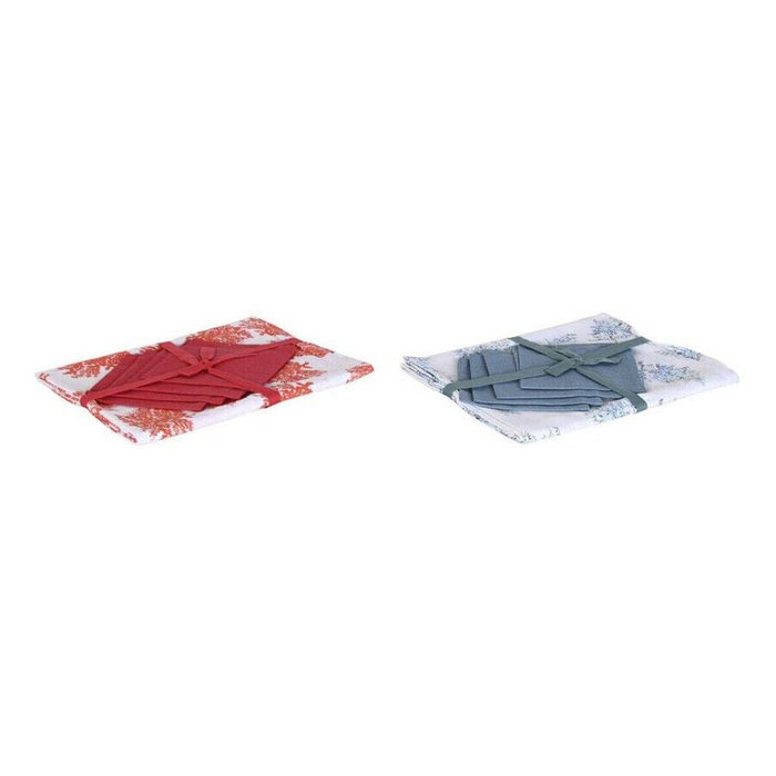 Скатерть и салфетки DKD Home Decor 150 x 150 x 0,5 см Синий Фуксия (2 штук) - купить Скатерти по цене 6759.0