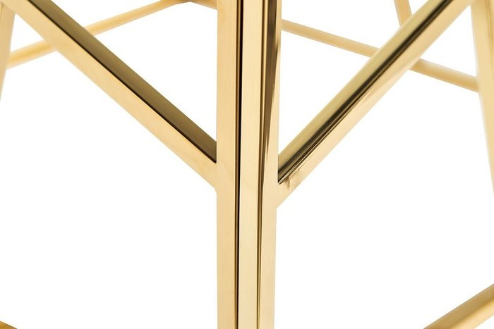 Кофейный стол золотого цвета со стеклянной столешницей - лучшие Кофейные столики в INMYROOM