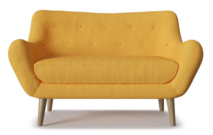 Диван прямой Элефант dream желтого цвета - купить Прямые диваны по цене 25862.0