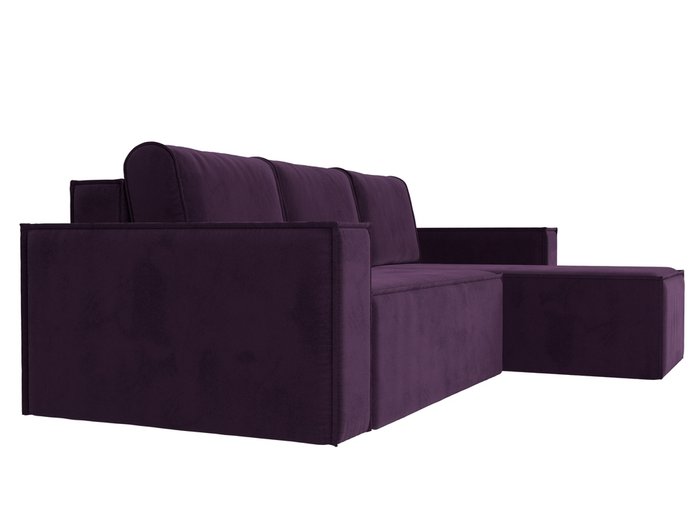 Угловой диван-кровать Куба фиолетового цвета правый угол - лучшие Угловые диваны в INMYROOM