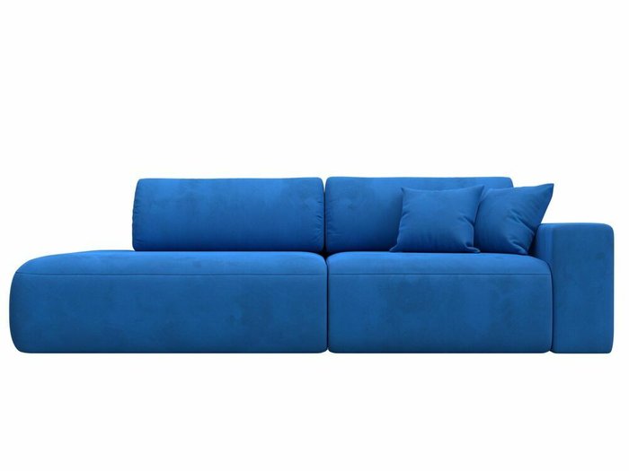 Диван-кровать Лига 036 Модерн темно-голубого цвета с правым подлокотником - купить Прямые диваны по цене 74999.0