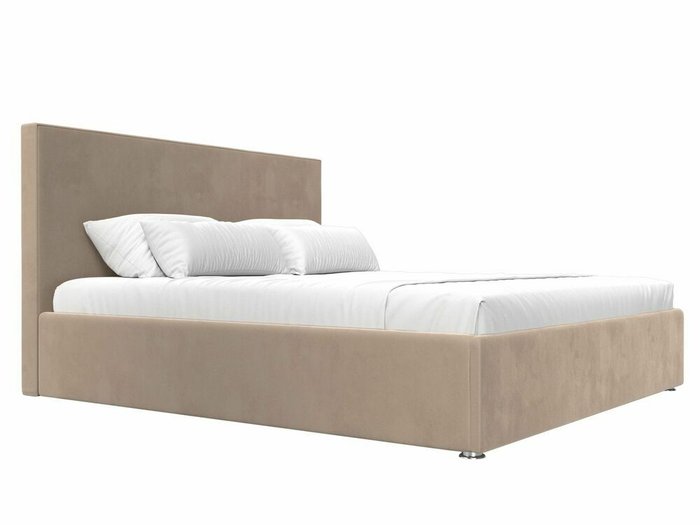 Кровать Кариба 200х200 бежевого цвета с подъемным механизмом - лучшие Кровати для спальни в INMYROOM