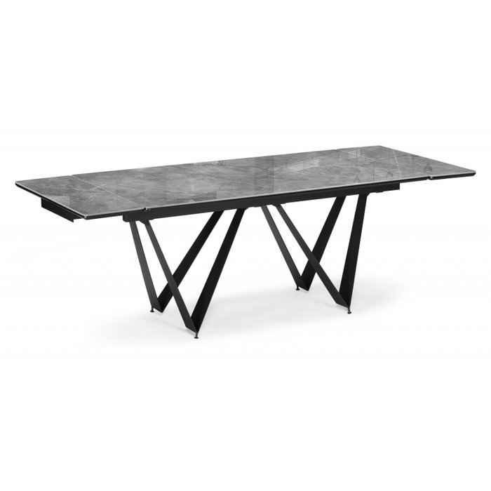 Раздвижной обеденный стол Марвин серого цвета
