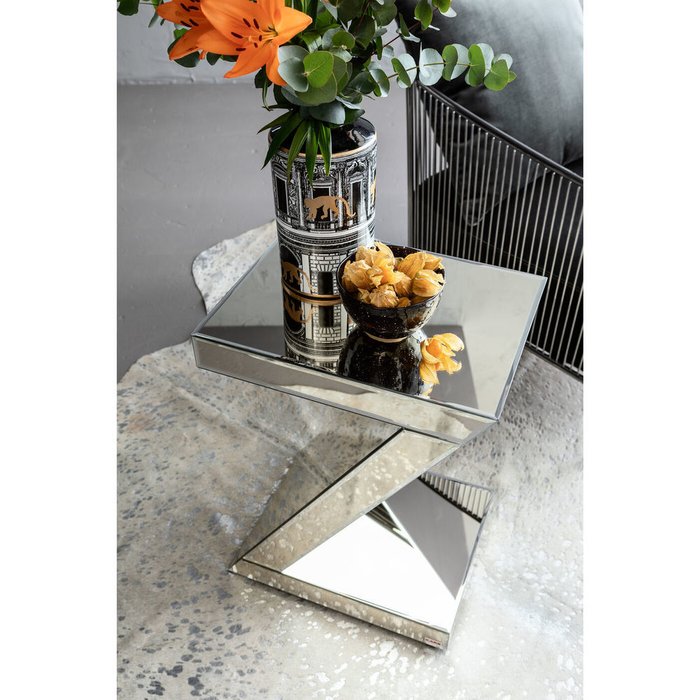 Приставной столик Luxury с зеркальным фасадом - лучшие Кофейные столики в INMYROOM