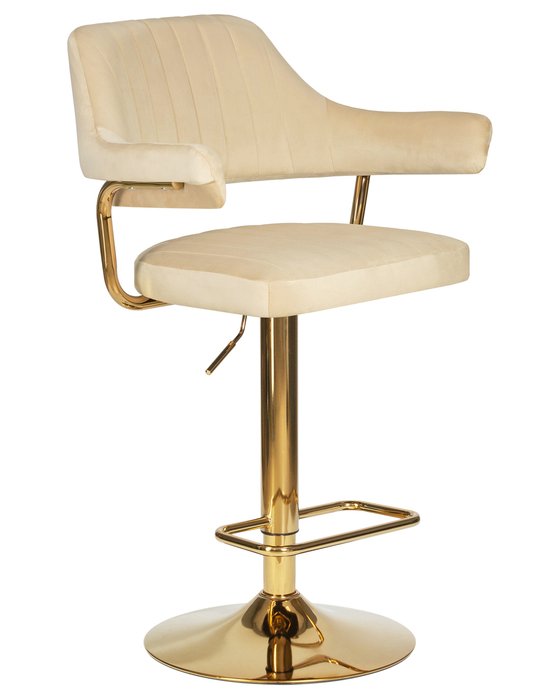 Барный стул Charly Gold бежевого цвета - купить Барные стулья по цене 13380.0