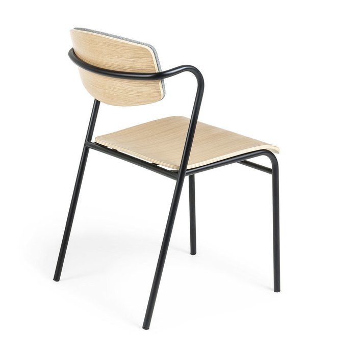 Кресло Casper со спинкой из серой ткани ткани - лучшие Обеденные стулья в INMYROOM
