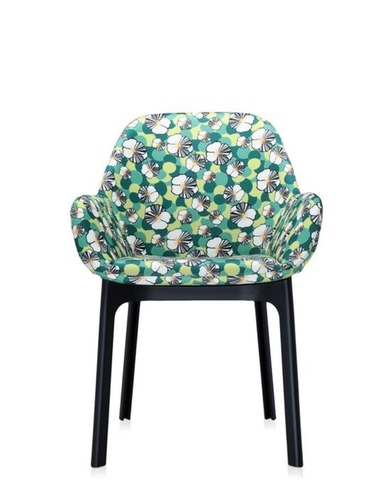 Стул Clap Double J.Nunfea зеленый с черными ножками - купить Обеденные стулья по цене 82800.0