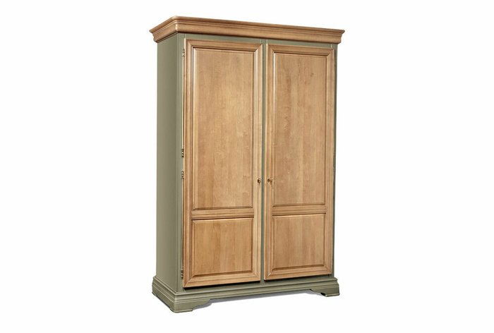 Шкаф для одежды Оливия зелено-коричневого цвета