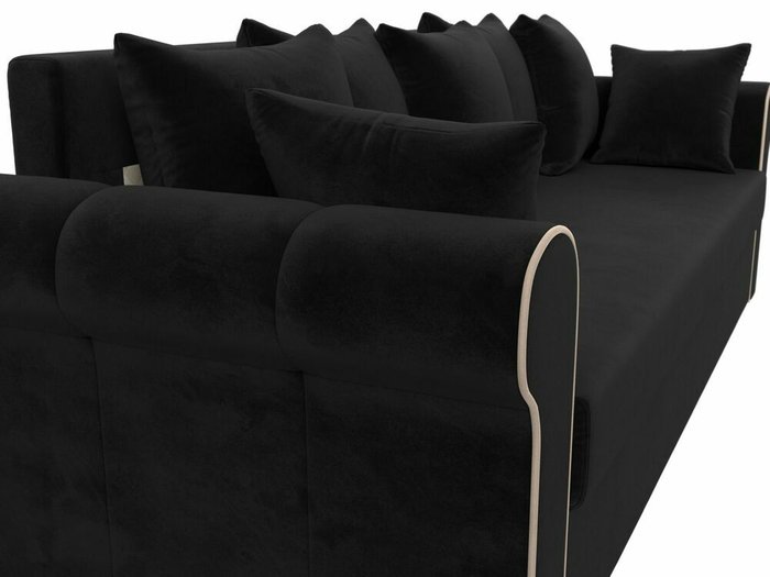 Прямой диван-кровать Рейн черного цвета - лучшие Прямые диваны в INMYROOM